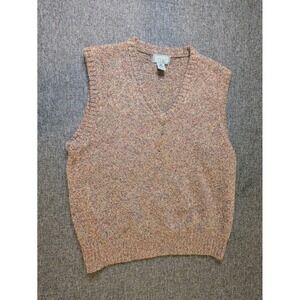 Vintage Christopher‎ Hayes 100% Pure Wool Vest V Neck Size Large Multicolor Hole
